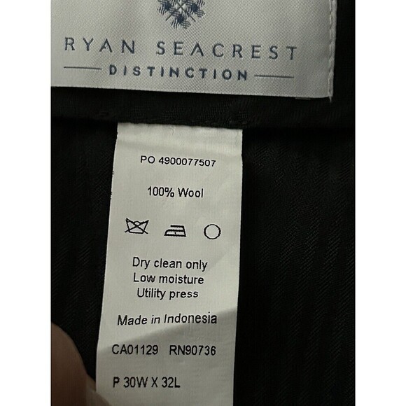 Ryan Seacrest Distinction Dress Pants Men’s 30 X 32 Blue Wool $175 New Classic - Picture 13 of 15